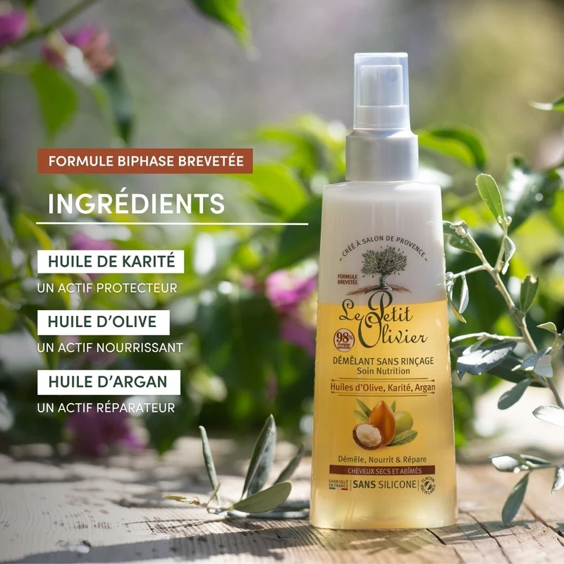 Spray Démêlant Sans Rinçage Cheveux Secs et Abimés