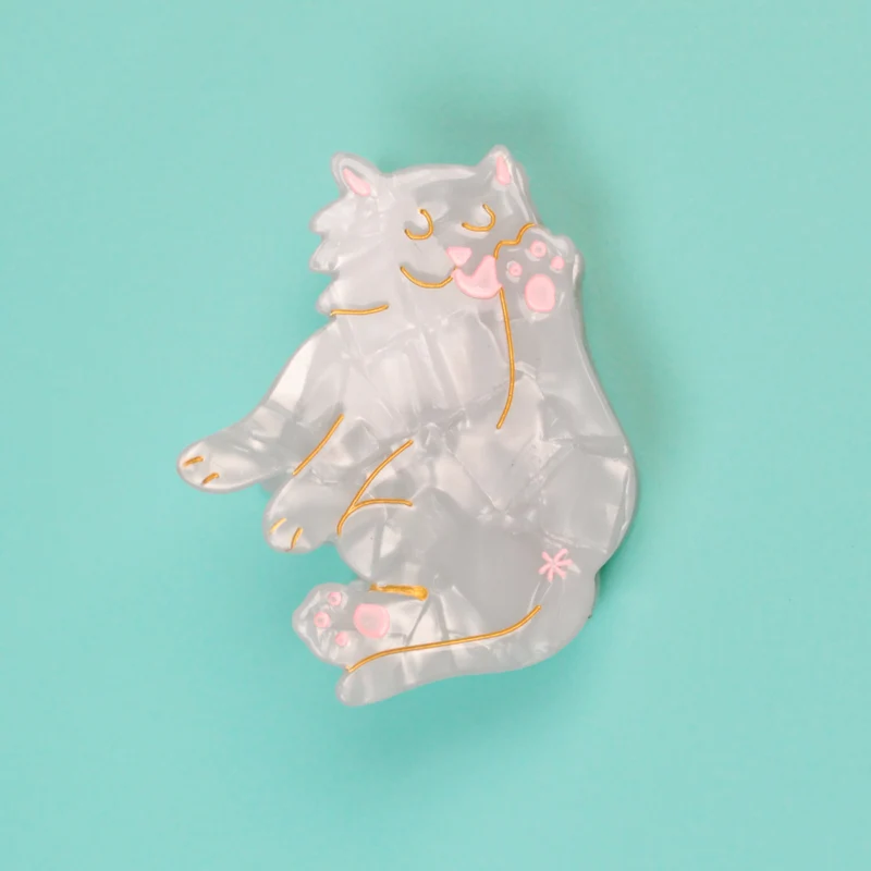 Pince à cheveux Chat Blanc