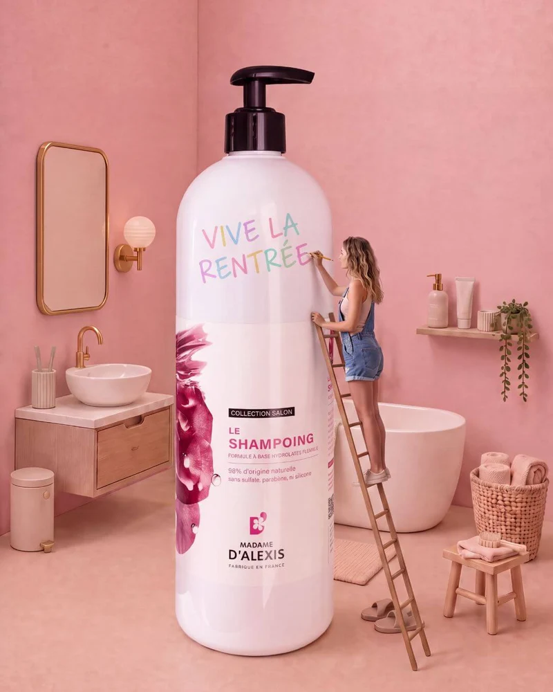Le Shampoing 1 L – L'équivalent de 5 flacons | Hydrolats bio & acide hyaluronique