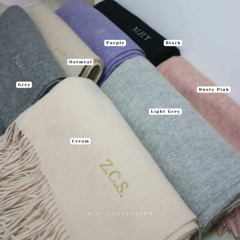 100%羊毛定製刺繡披肩