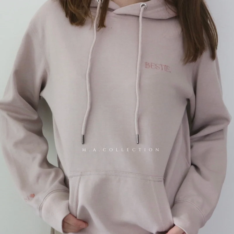 訂製刺繡BESTIES HOODIES