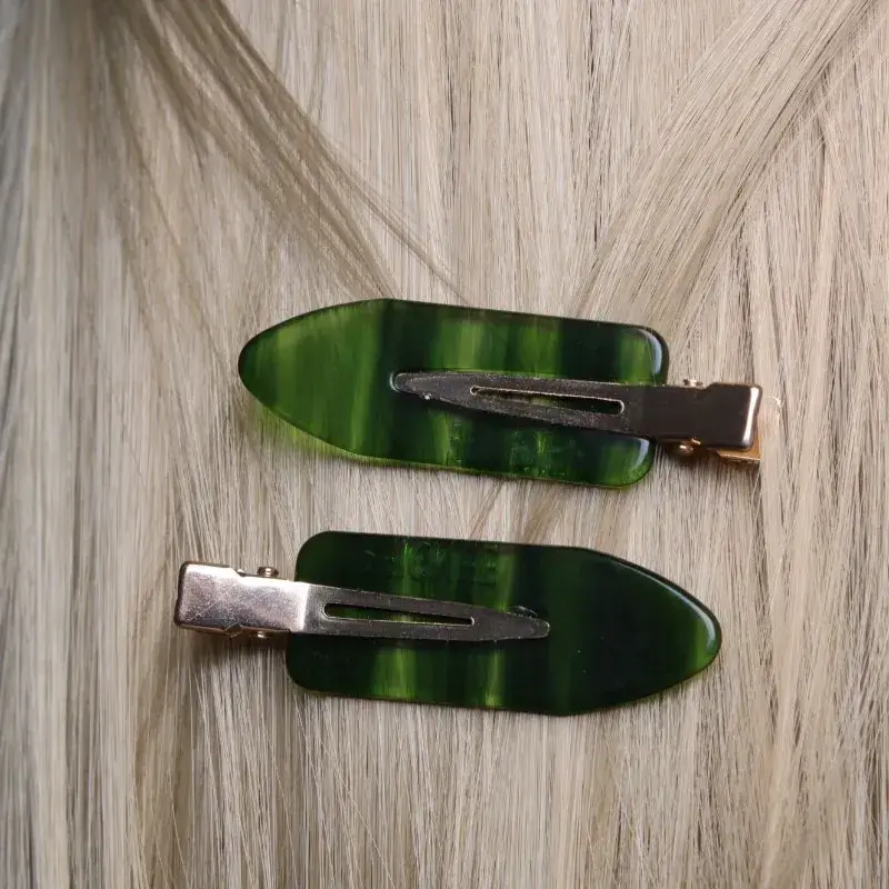 Barrettes Emeraude (Paire)