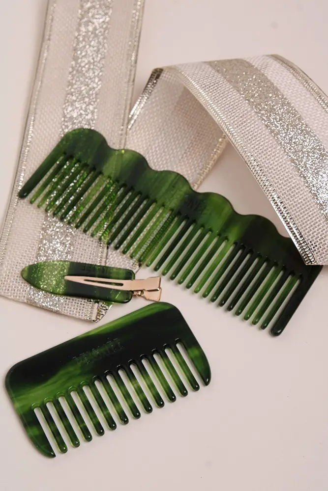 Barrettes Emeraude (Paire)