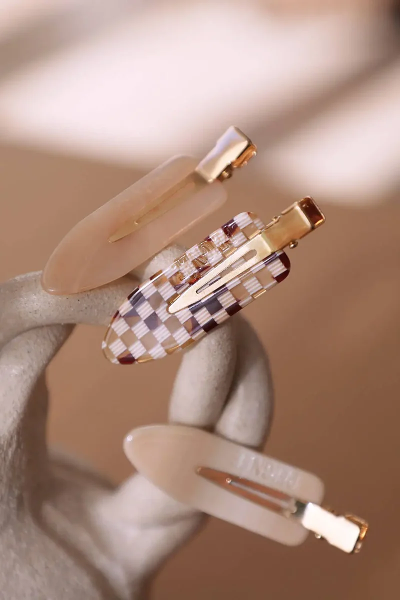 Barrettes Damier (Paire)