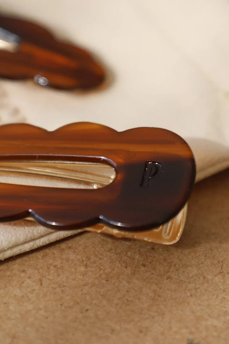 Barrettes Signature - Ebène ( paire )