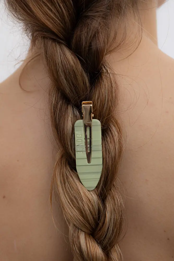 Barrettes Sauge (paire)