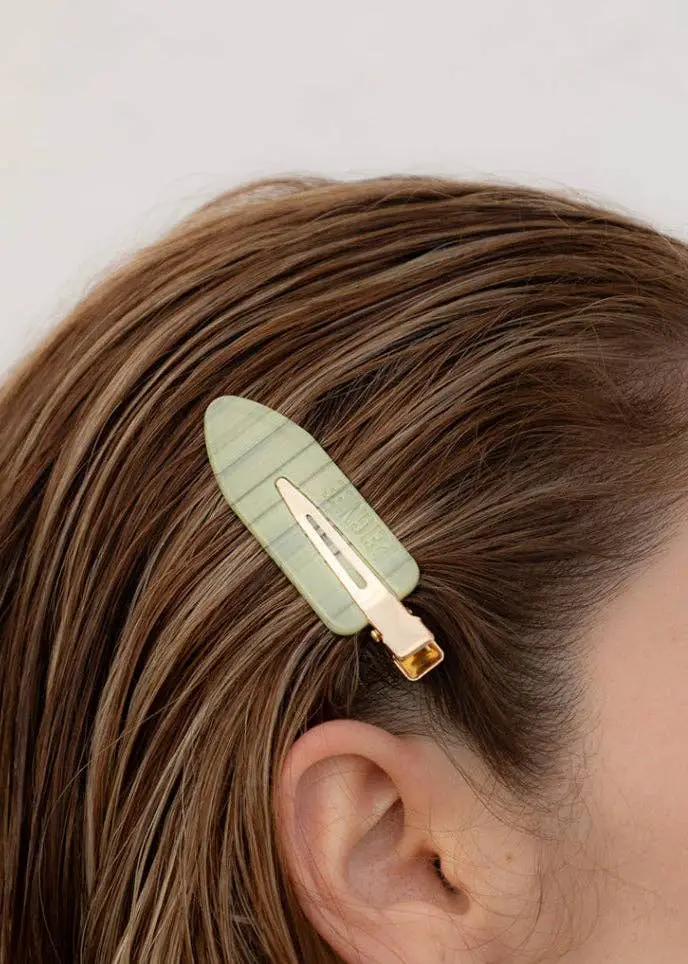 Barrettes Sauge (paire)