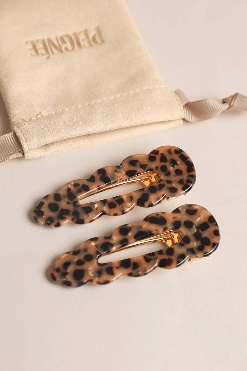 Barrettes Signature - Leopard (Paire)