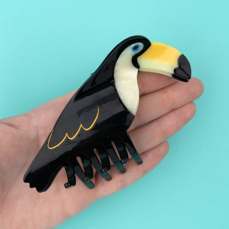 Grande pince à cheveux Toucan