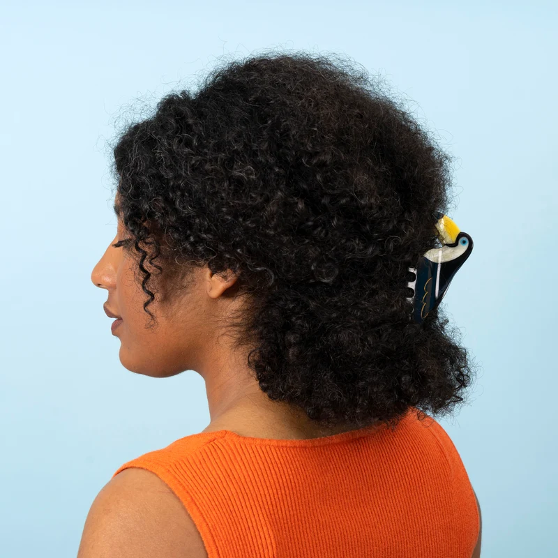 Grande pince à cheveux Toucan