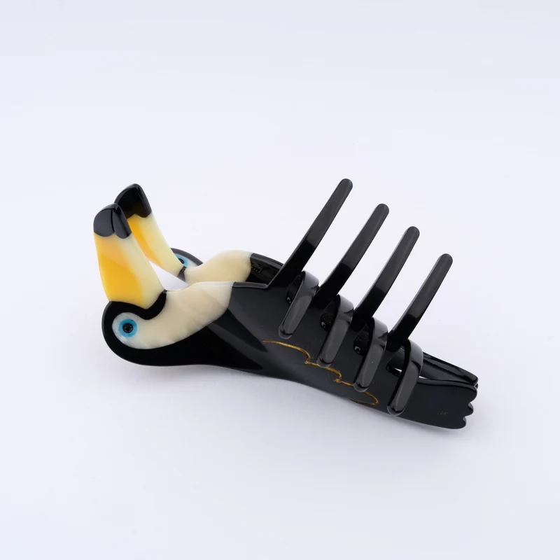 Grande pince à cheveux Toucan