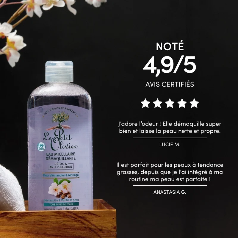 Eau Micellaire Démaquillante Detox & Anti-Pollution