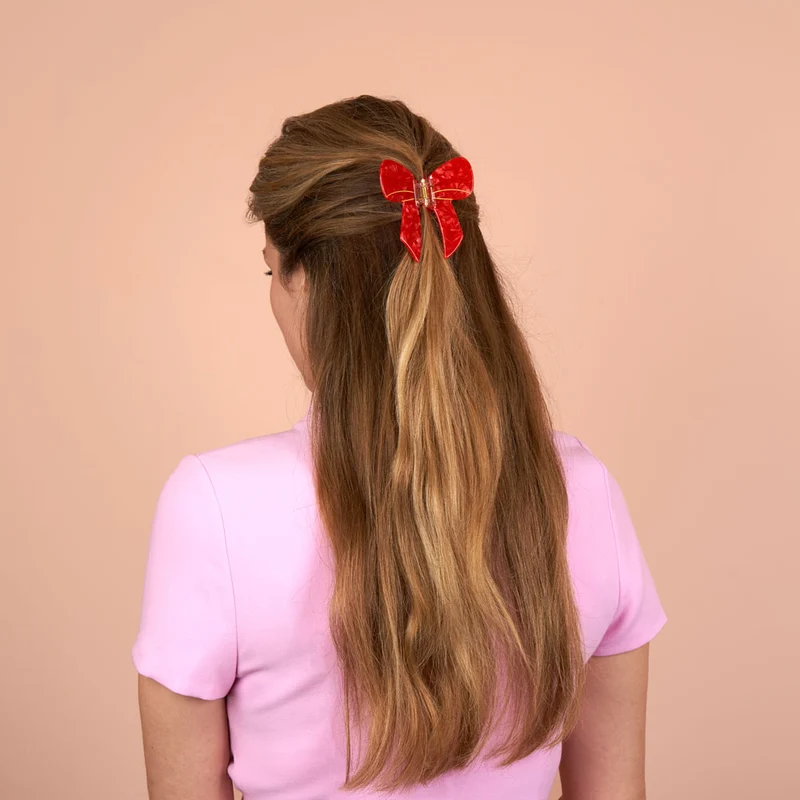 Pince à cheveux Noeud Rouge