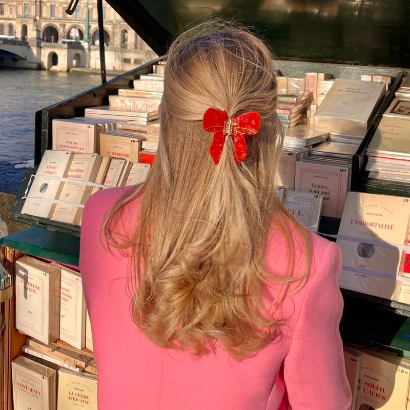 Pince à cheveux Noeud Rouge