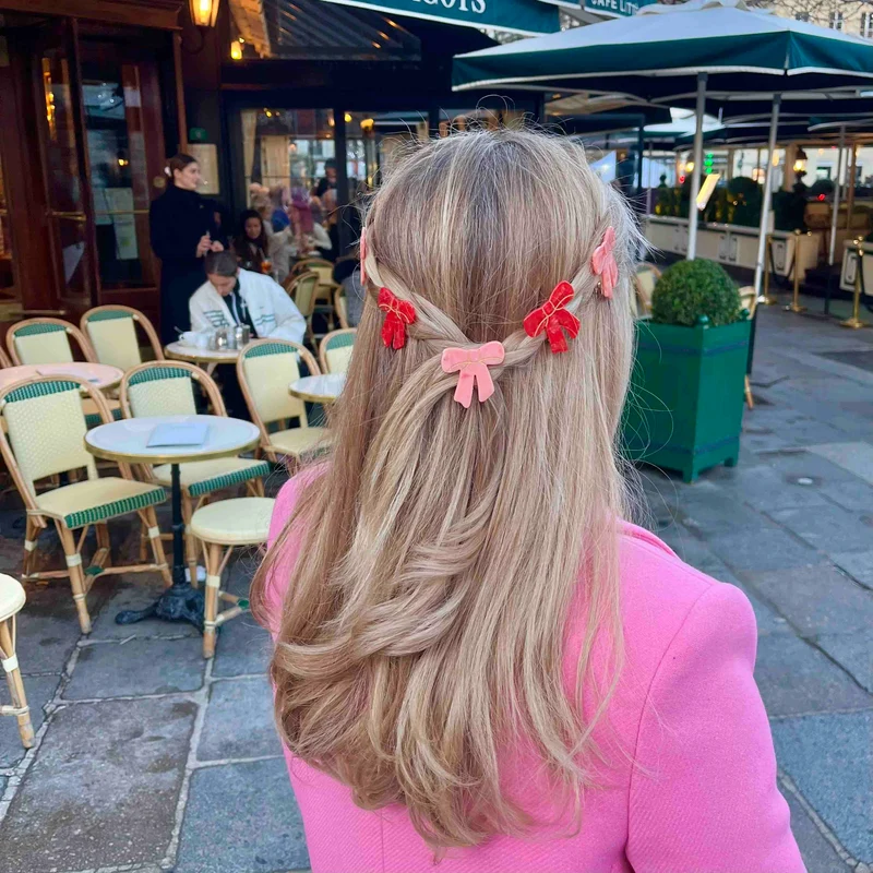 Barrette Noeud Rose