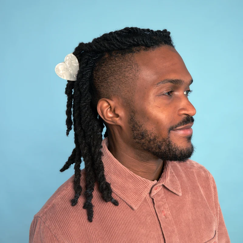 Pince à cheveux Coeur Blanc