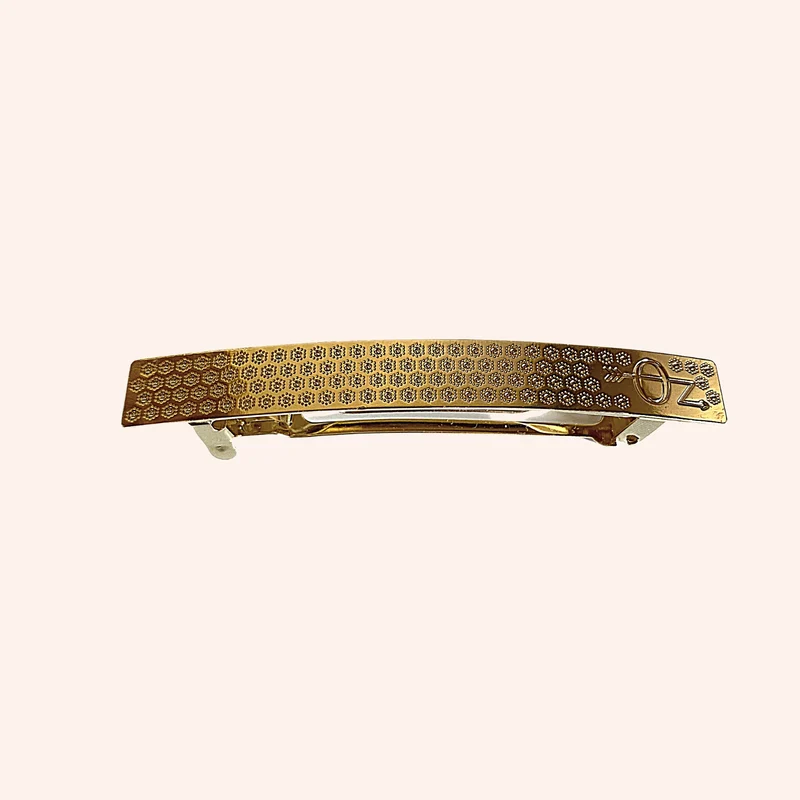Barrette Esther - dorée avec décor