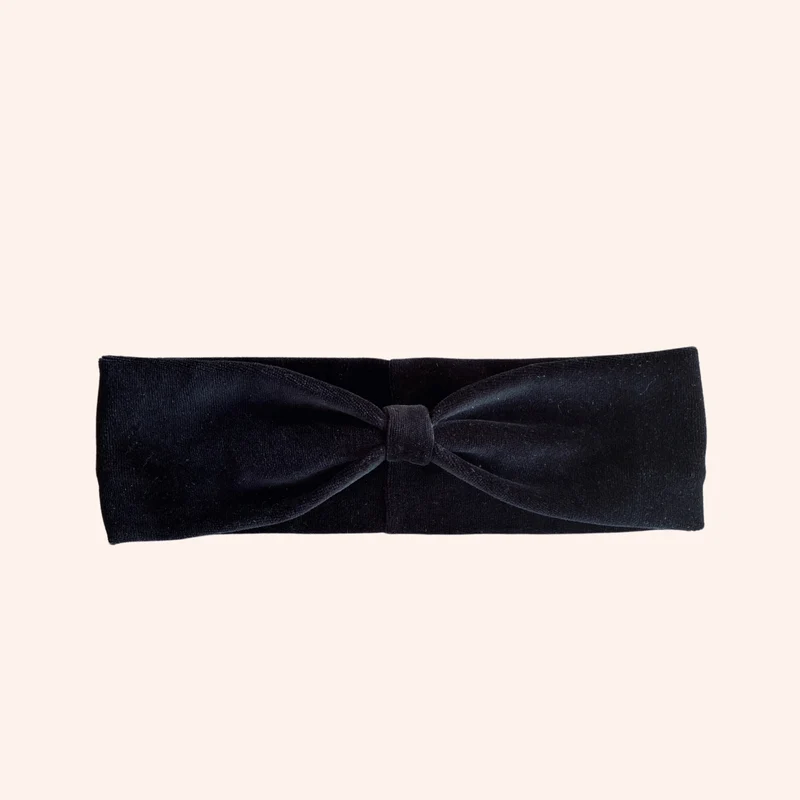 Bandeau Maca - Velours bio noir