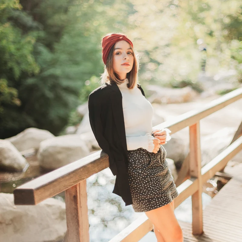 Bandeau Coline - Rouge chili