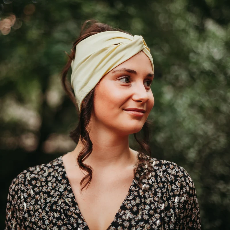 Bandeau Hope - Jaune vanille