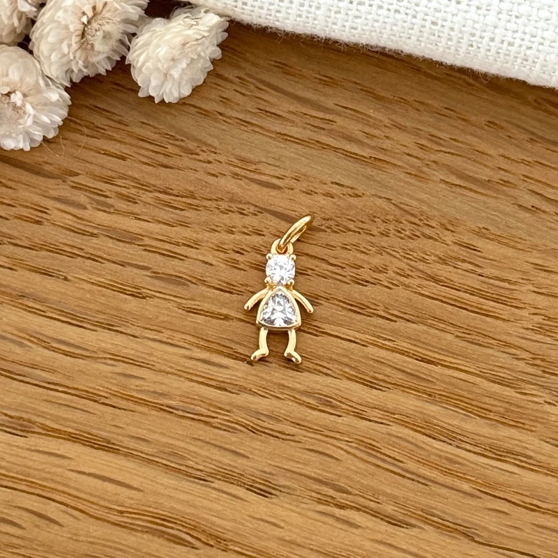 Pendentif "Fille" plaqué or