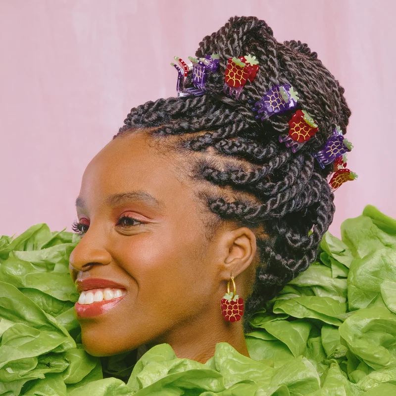Mini pince à cheveux Mûre