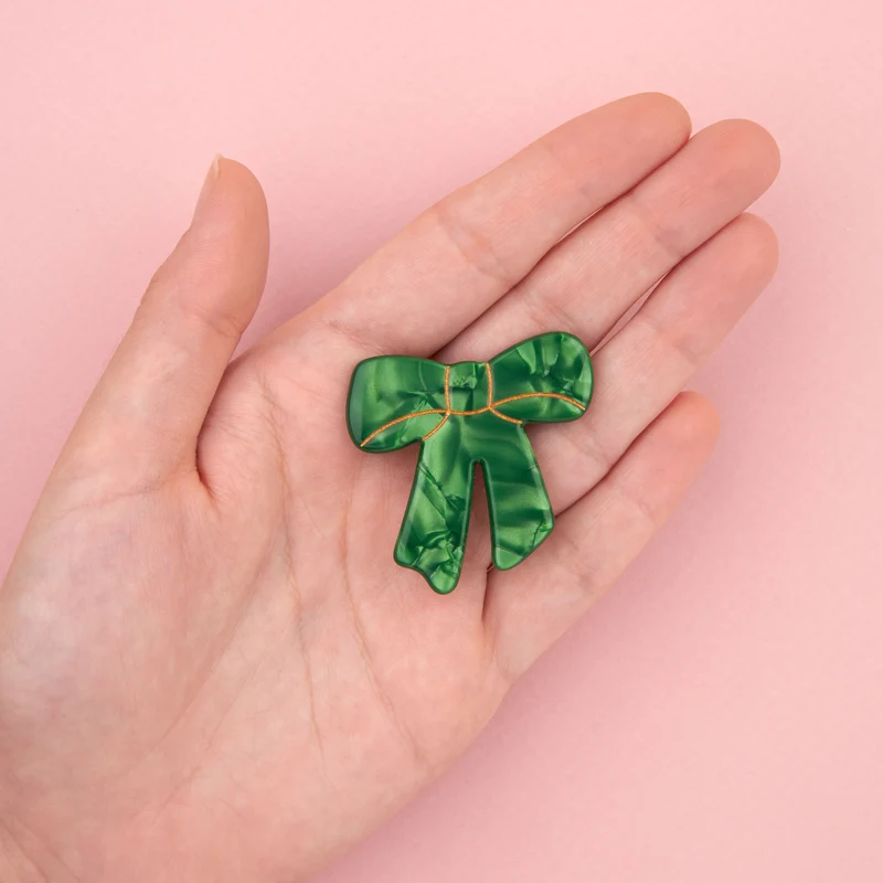 Barrette Noeud Vert