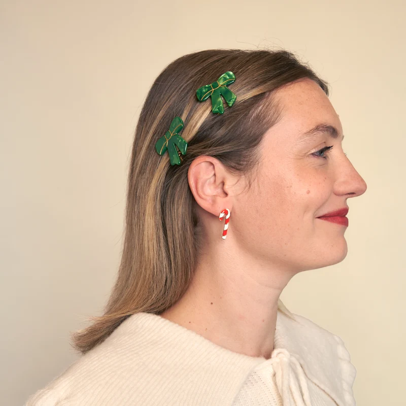 Barrette Noeud Vert