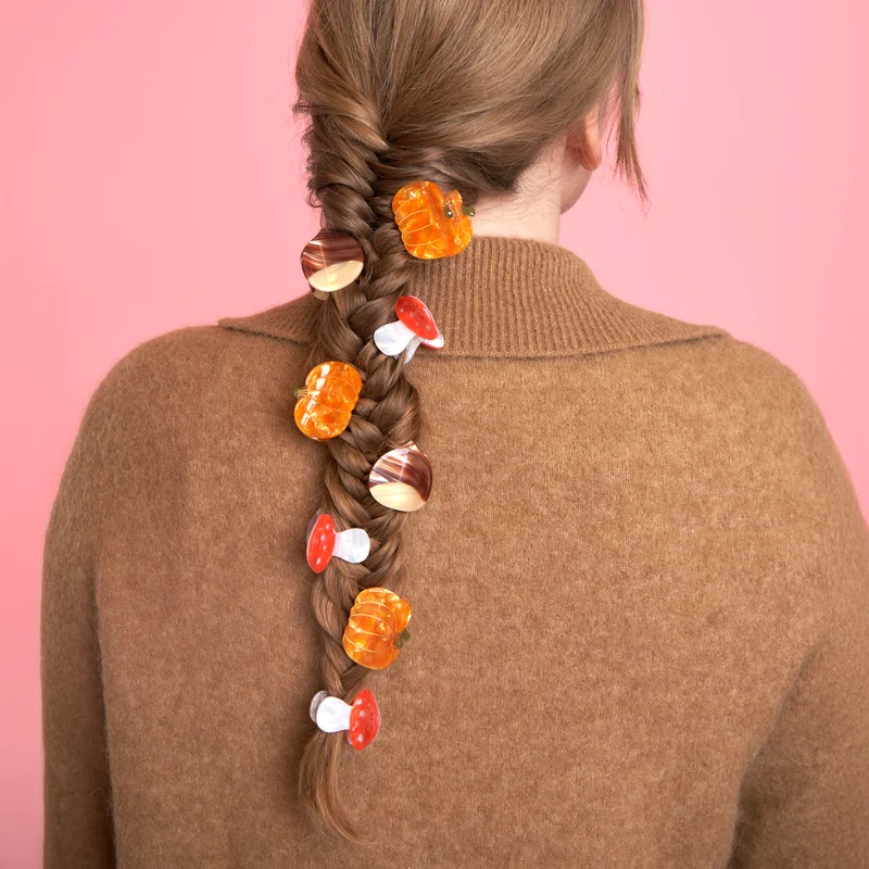 Mini pince à cheveux Châtaigne