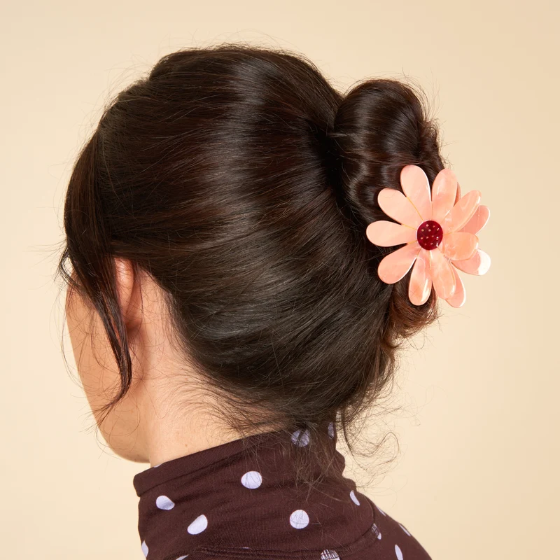 Pince à cheveux Fleur Rose