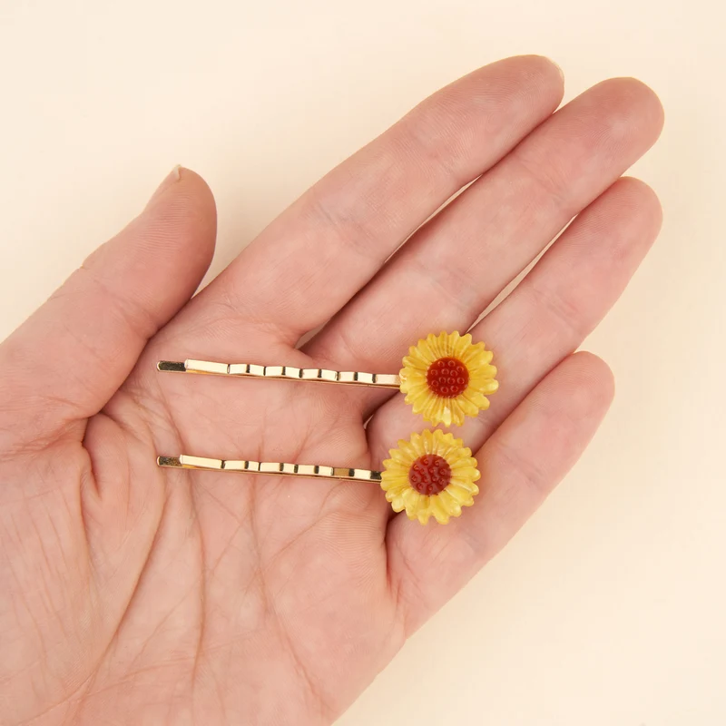 Duo Barrettes fines Tournesols