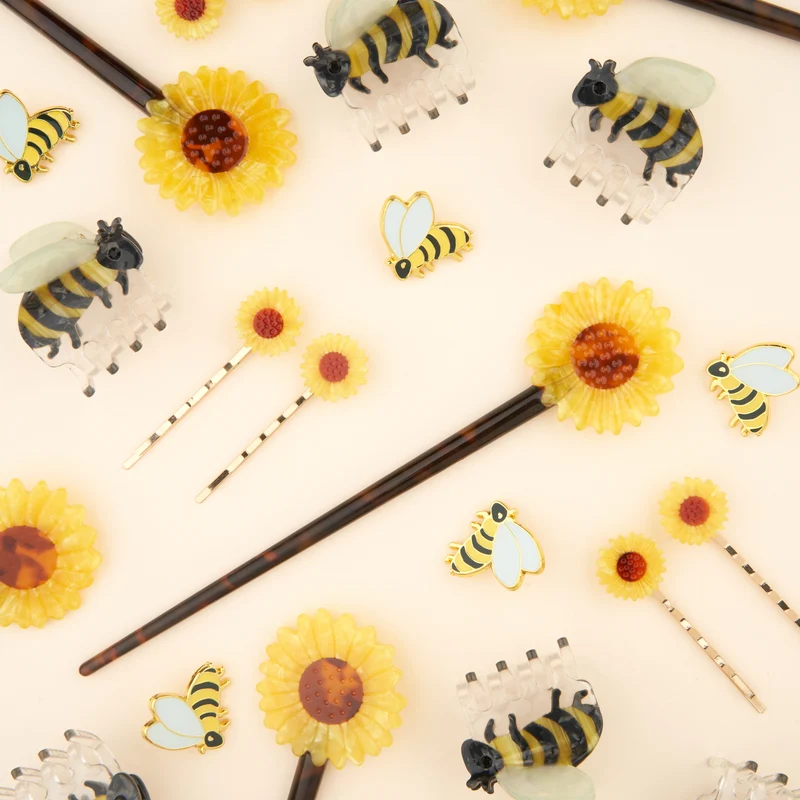 Duo Barrettes fines Tournesols