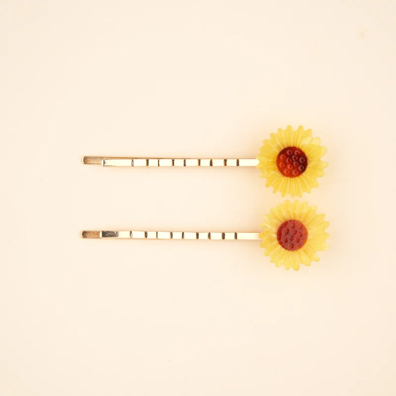 Duo Barrettes fines Tournesols