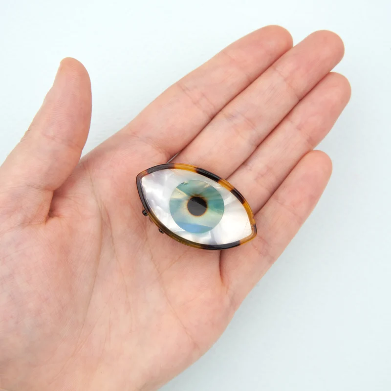 Mini pince à cheveux Oeil Bleu