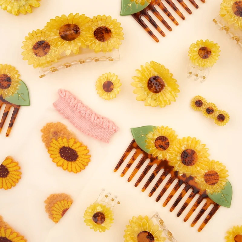 Pince à cheveux Trio Tournesols