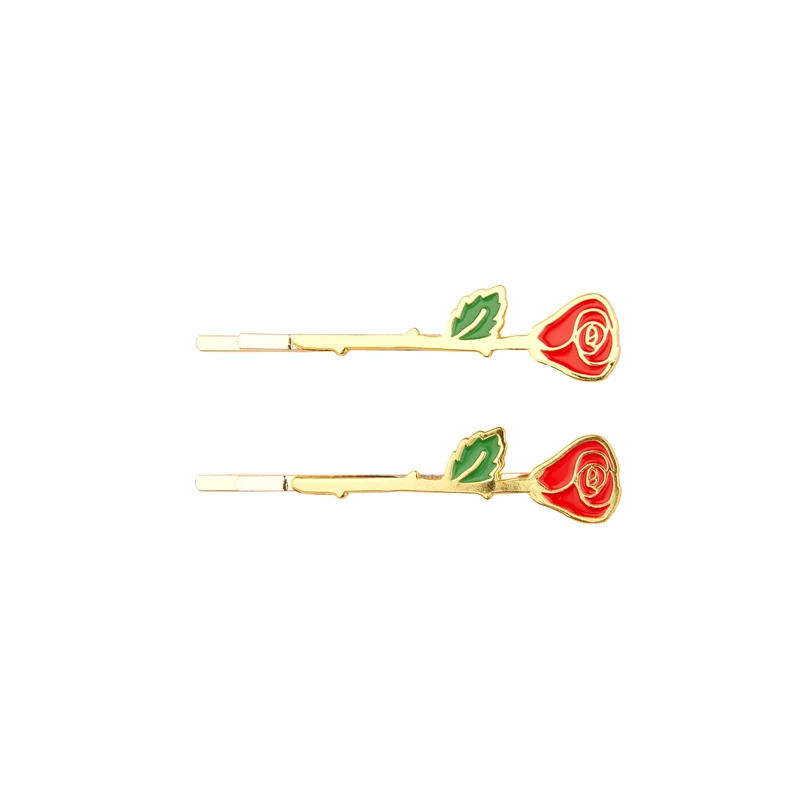 Duo Barrettes fines Roses