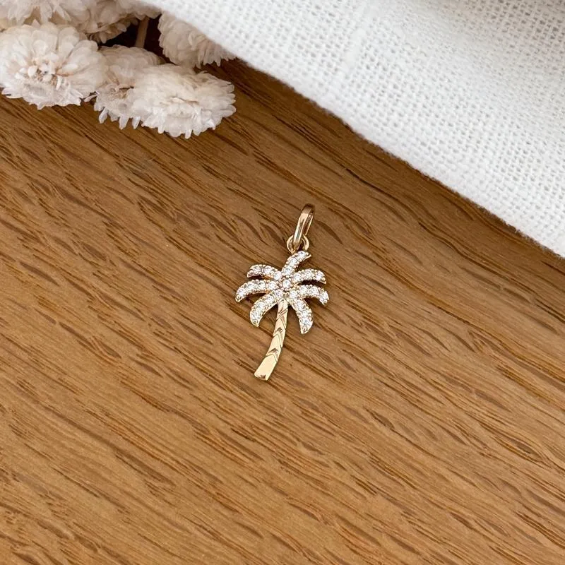Pendentif "Palm" plaqué or