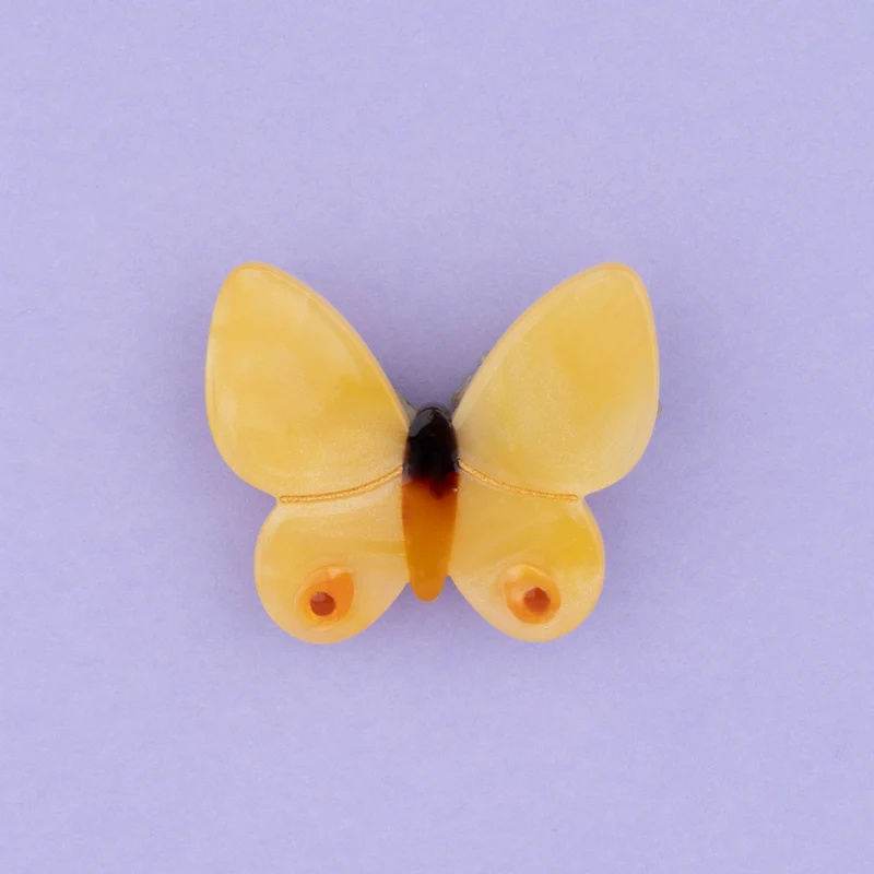 Barrette Papillon Jaune