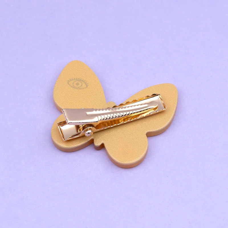 Barrette Papillon Jaune