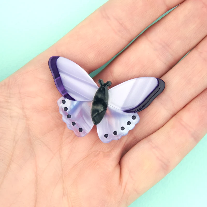 Barrette Papillon Mauve