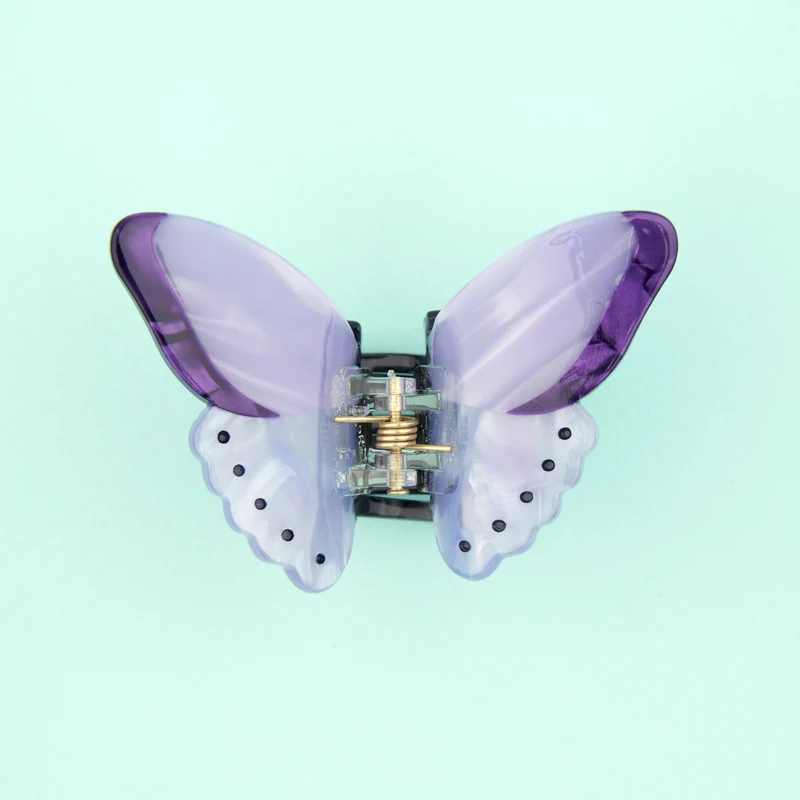 Mini pince à cheveux Papillon Mauve