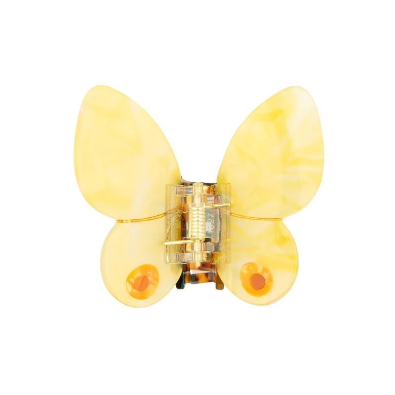 Pince à cheveux Papillon Jaune