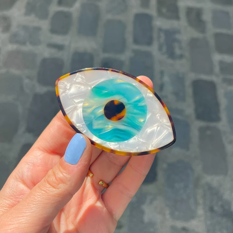 Pince à cheveux Oeil - Bleu