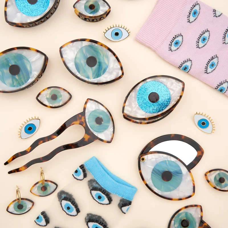 Pince à cheveux Oeil - Bleu
