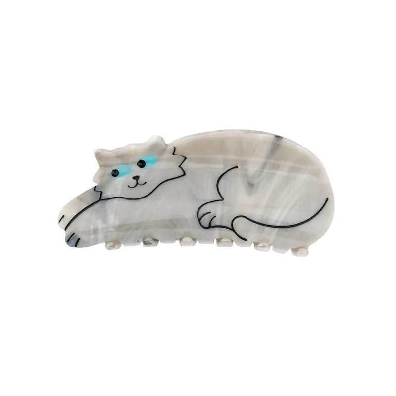 Pince à cheveux Chat Gris
