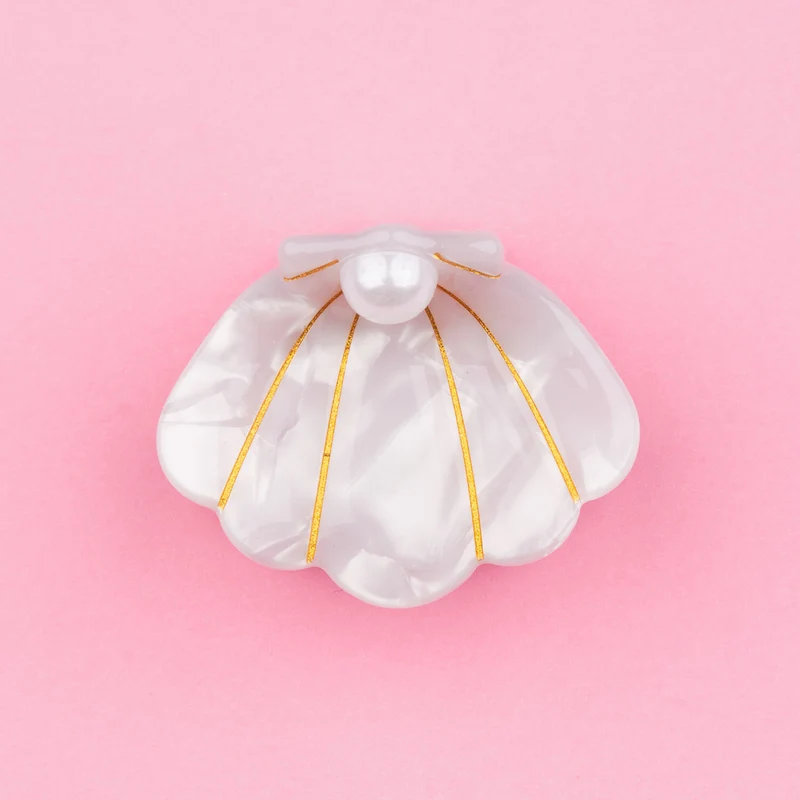 Mini pince à cheveux Coquille St Jacques
