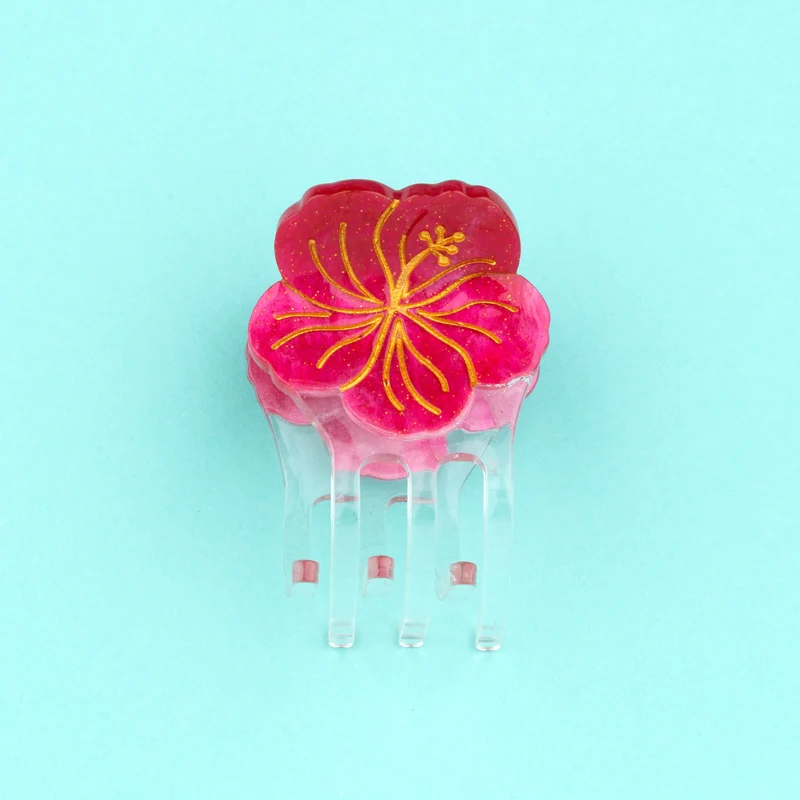Mini pince à cheveux Hibiscus