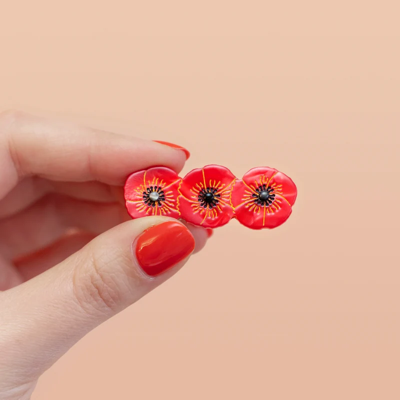 Barrette Coquelicot