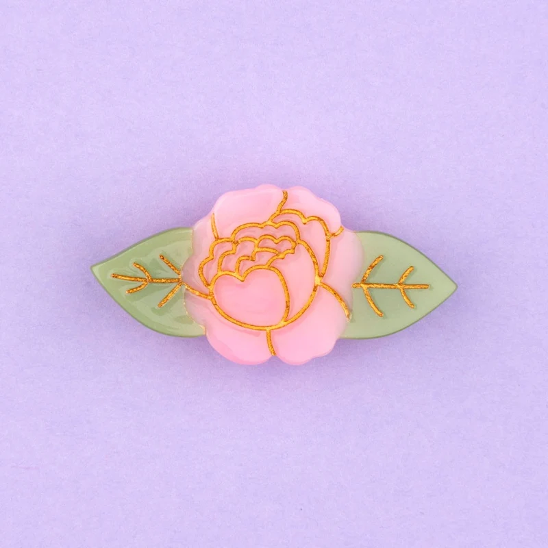 Barrette Pivoine