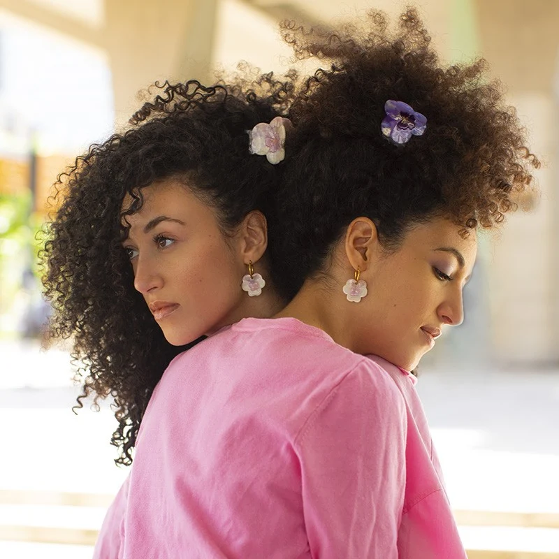 Pince à cheveux Pensée Mauve